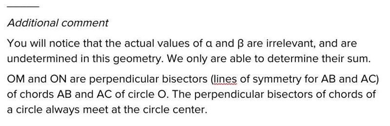 PLEASE HELP! In the drawing, the symmetries of the sides AB and AC of triangle ABC-example-5