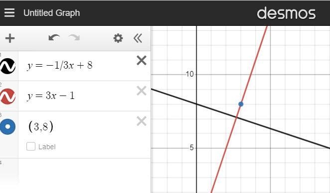 Ex. 1 Write an equation in slope-intercept form for the line that passes through (3, 8) and-example-1