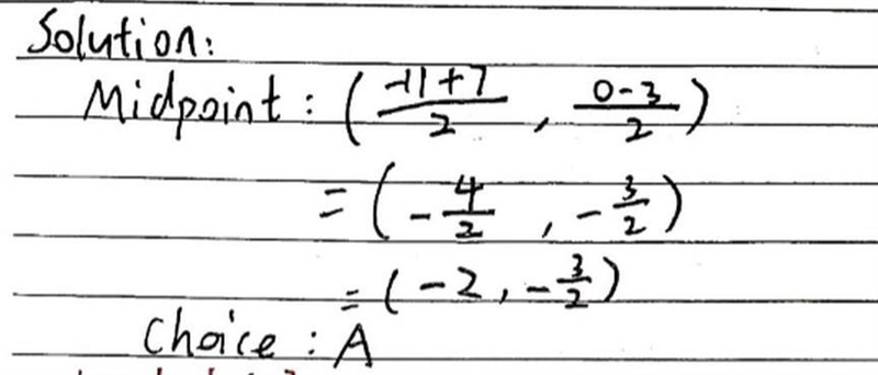 HELP ASAP!! What is the midpoint of the line segment graphed below?-example-1