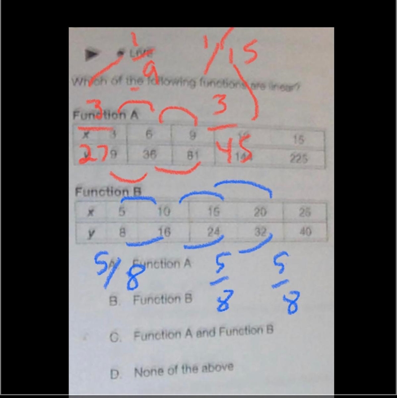 Which is the following functions are linear?-example-1