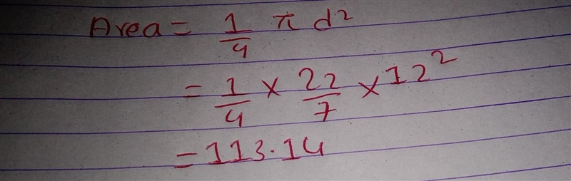 What is the area of a circle with a diameter of 12 inches?-example-2