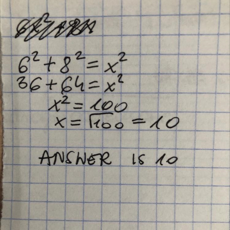 What is the value of x? Х 6 8-example-1