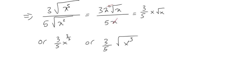 3 square root x^5 / 5 square root x^2-example-1