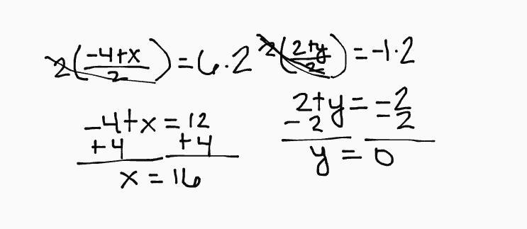 Find the coordinates of the missing endpoint if b is the midpoint of AC. A(-4,2),B-example-1