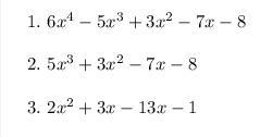 Choose the expression that represents a quadratic expression. 6x4 − 5x3 3x2 −7x − 8 5x-example-1