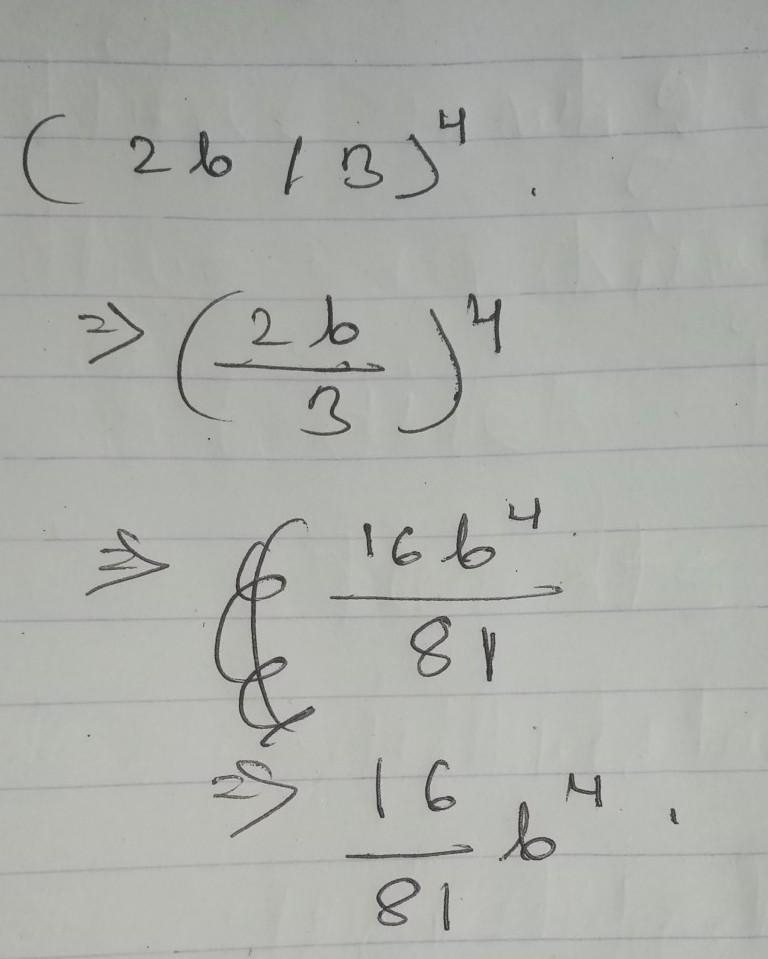 Simplify the expression.(2b/3)^4-example-1