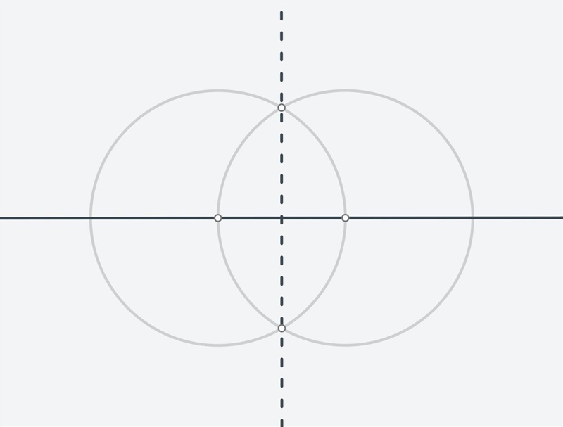 Create a construction for a perpendicular bisector. Thank you!-example-1