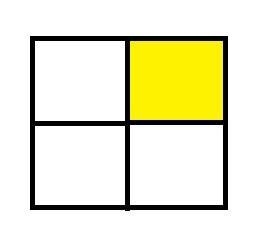 Mrs gerry used the following square to teach her class about quarters. the squares-example-1