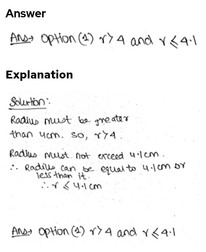 In order for a gear to work in a piece of machinery, the radius of the gear, r, must-example-1