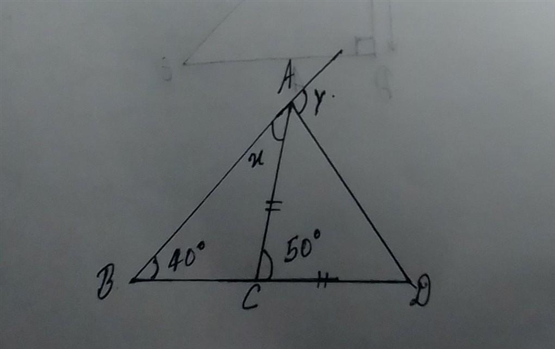 In the given figure find the value of x and y? Show you works - Thank you!​-example-1