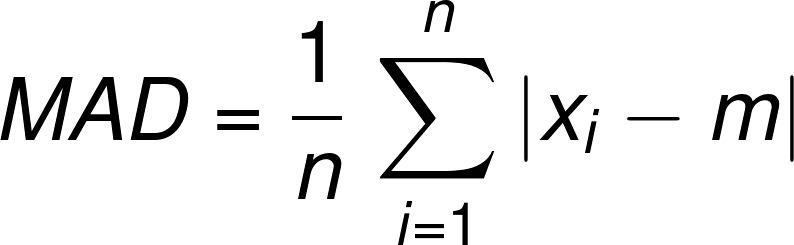 What is the mean absolute deviation of Madison's exercise times? Madison's Exercise-example-1