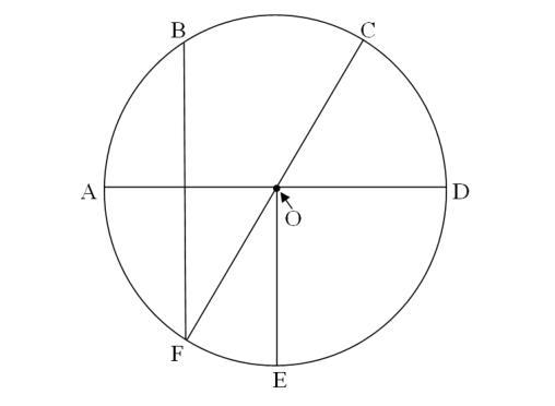 Using the figure, which is an example of a radius?-example-1