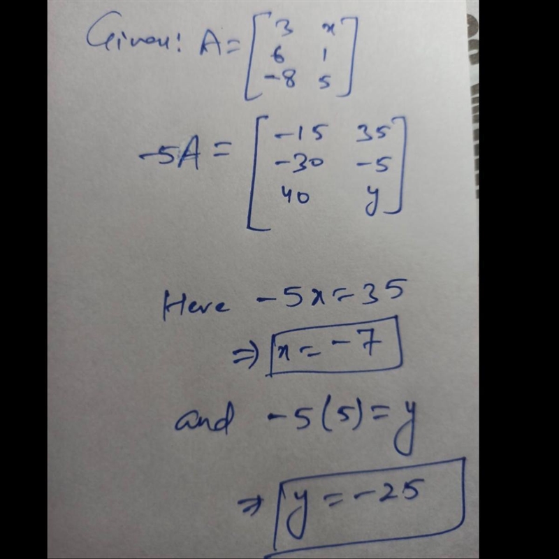 The Value of x in A is _____, and value y in B is _____. ​-example-1