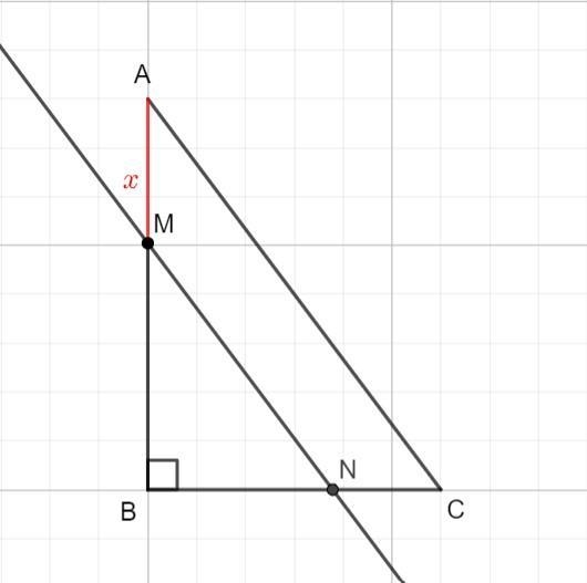 ABC is a right triangle at B such that AB = 8 cm and AC = 10 cm. 1° Calculate BC 2º Consider-example-1