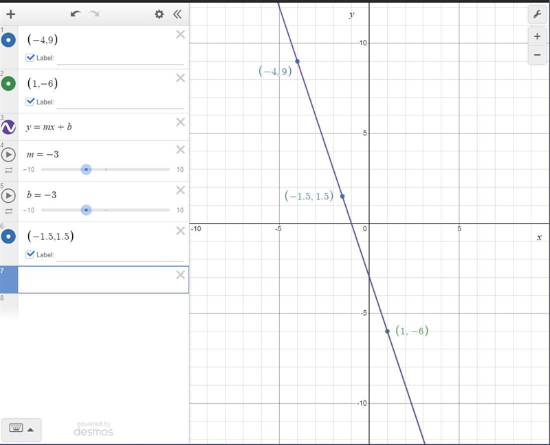 −4, 9) and W(1,−6) midpoint-example-2