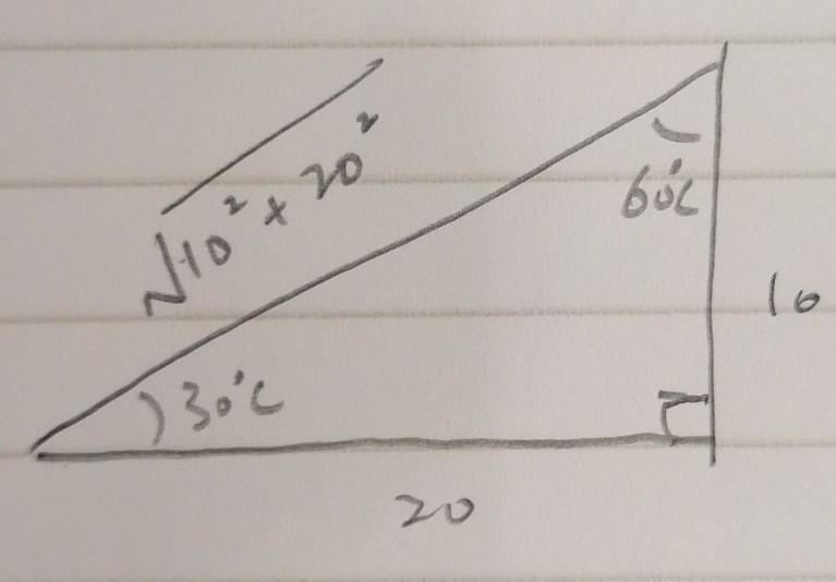 In a 30-60-90 triangle what is the measure of the hypotenuse if the shorter leg measures-example-1