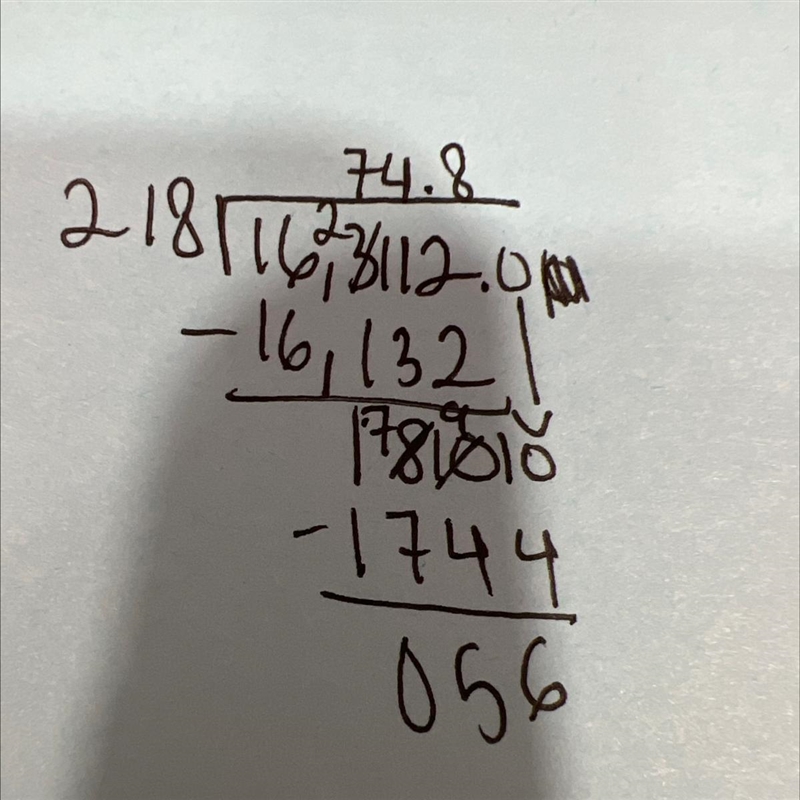 I need help working out 16,312 divided by 218 pls!! i forgot division over the summer-example-1