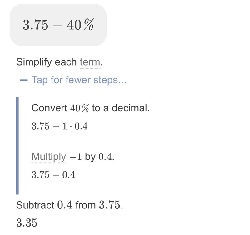 Need Help! Milk is on sale for 40% off when it is normally $3.75 per gallon. How much-example-1