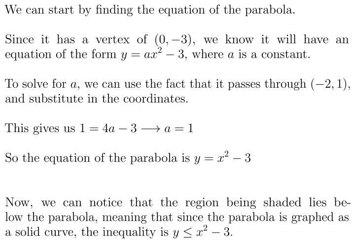 Which inequality is shown in the graph?-example-1