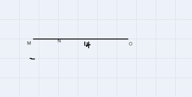 Point N is on line segment MO. Given NO=14 and MO = 18, determine the length MN-example-1