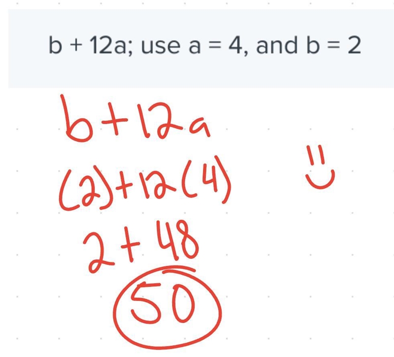 B + 12a; use a = 4, and b = 2-example-1