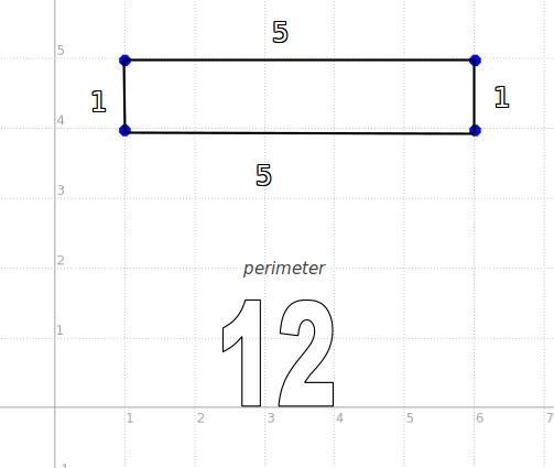 The vertices of a rectangle are located at the coordinates (1, 4), (1, 5), (6, 5), and-example-1