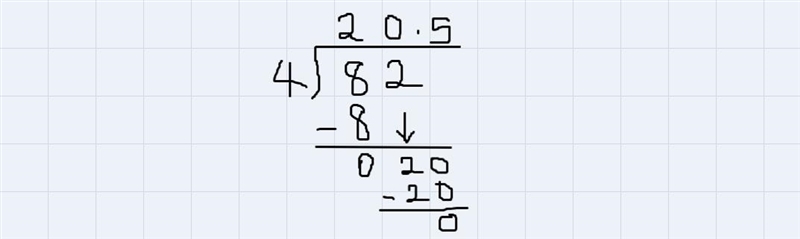 Find the quotient of 82 and 4-example-5