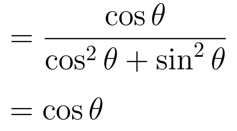 Prove the trig identity cosec theta / cot theta + tan theta = cos theta-example-2