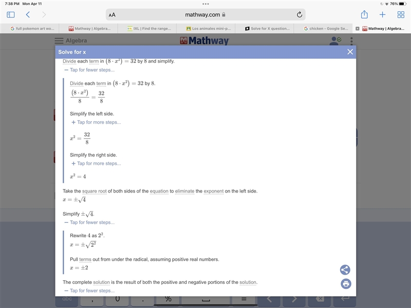 Solve for X question 17-example-2