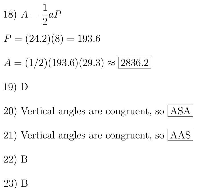 18. Find the area of each regular polygon. Round your answer to the nearest tenth-example-1