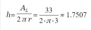 The lateral surface area of cylinder R is 33π find the height of the cylinder​-example-1