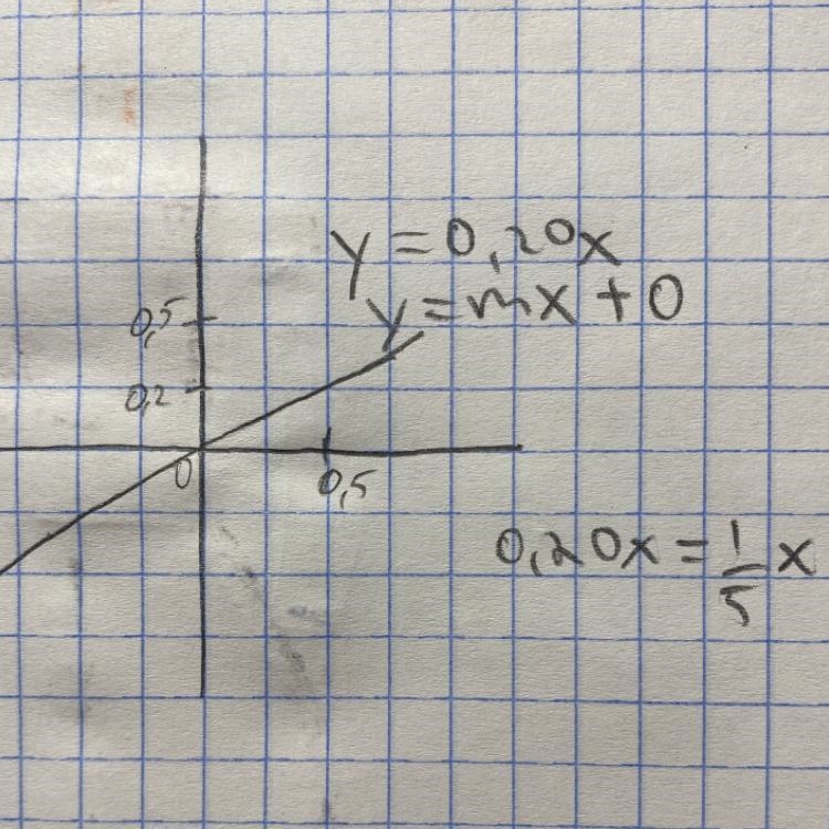 Graph The linear function y=0.20x​​-example-1