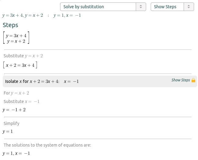 Y = 3x + 4 and y = x + 2-example-1