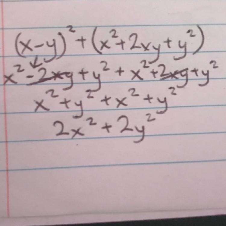 Simplify (x-y)^2+(x^2+2xy+y^2)-example-1