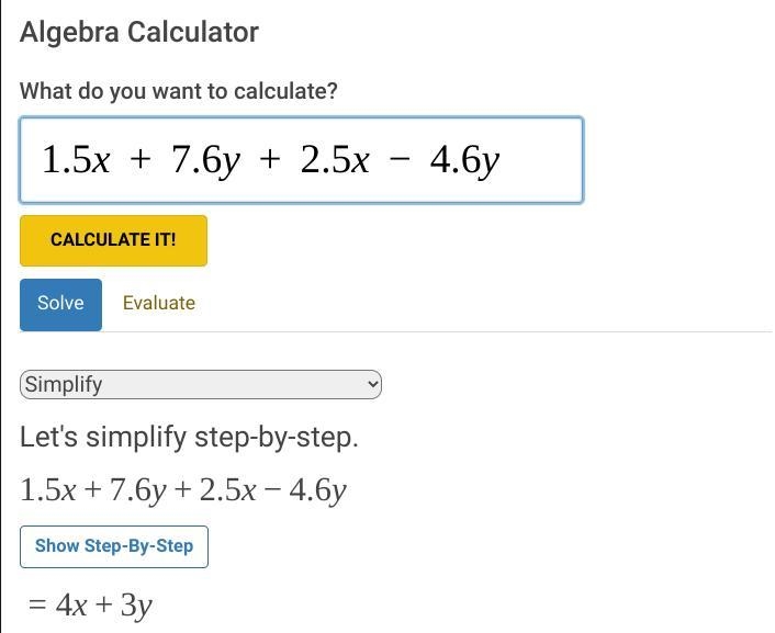 1.5x+7.6y+2.5x-4.6y simplified-example-1