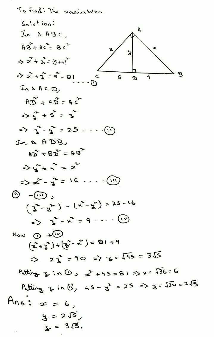 For the next four problems,solve for all of the variables. Show all of your work and-example-4