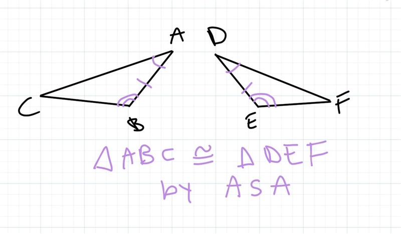 What additional information do you need to prove ∆ ABC ≅ ∆ def by the ASA postulate-example-1