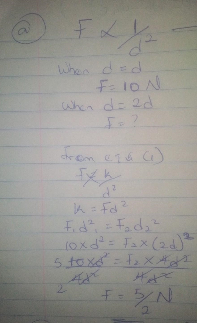 The force the attraction between two magnets is F Newtons. This force is inversely-example-1