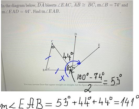 In the diagram below DA bisects-example-1