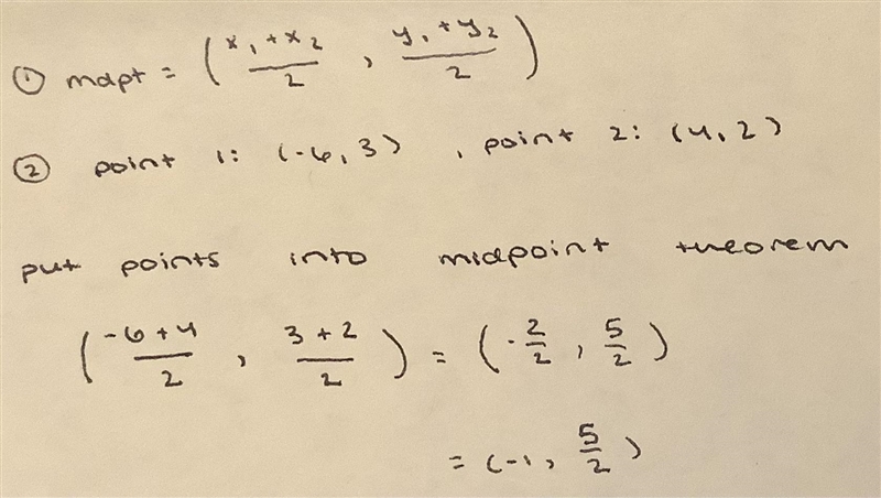 PLEASE ANSWER ASAP!! What are the coordinates of the midpoint of the line segment-example-1