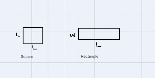 lean draws a square with an area that is greater than the area of rentangle B what-example-1