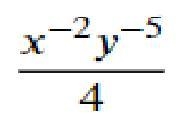 Simplify: 5x^{5} y^{-6} / 20x^{-7} y-example-1