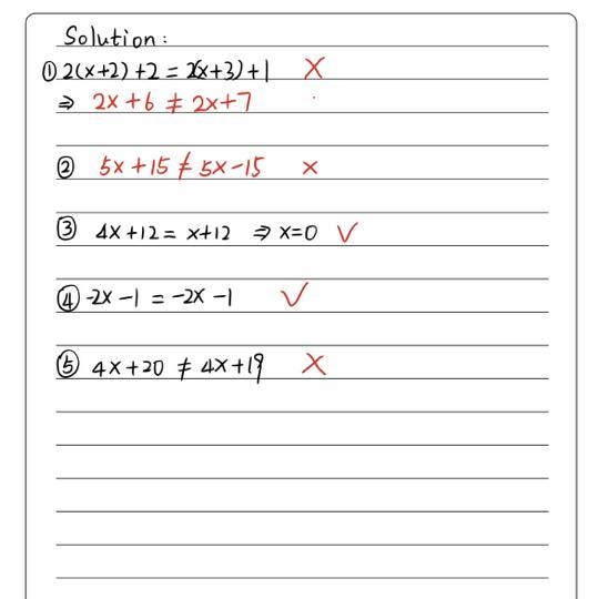 Which of these equations have no solution? Check all that apply. 2(x+2)+2 =2(x+3)+1 2x-example-1