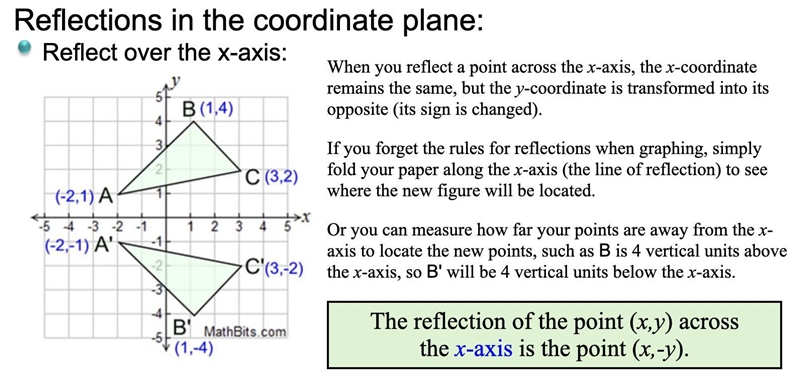 What is true corresponding line segment of an objects that has been reflected over-example-1