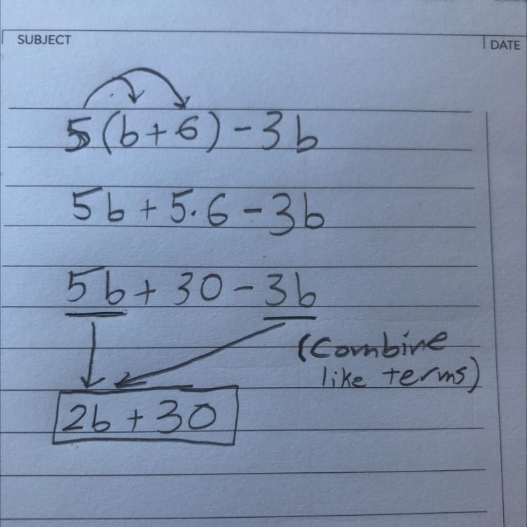 5(b + 6) - 3b I need help TwT-example-1