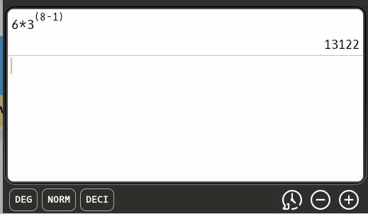 What is the 8th term!? please help! aₙ=6×3⁽ⁿ⁻¹⁾-example-1