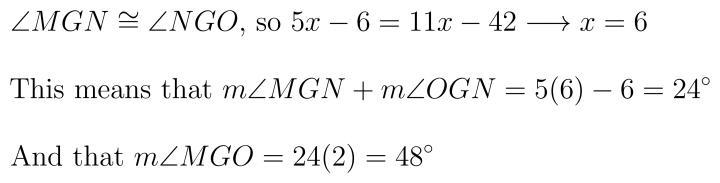 What is the degree of angle MGN? What is the degree of angle OGN? What is the degree-example-1