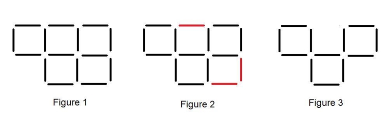 7. Remove three toothpicks to leave only three squares-example-1