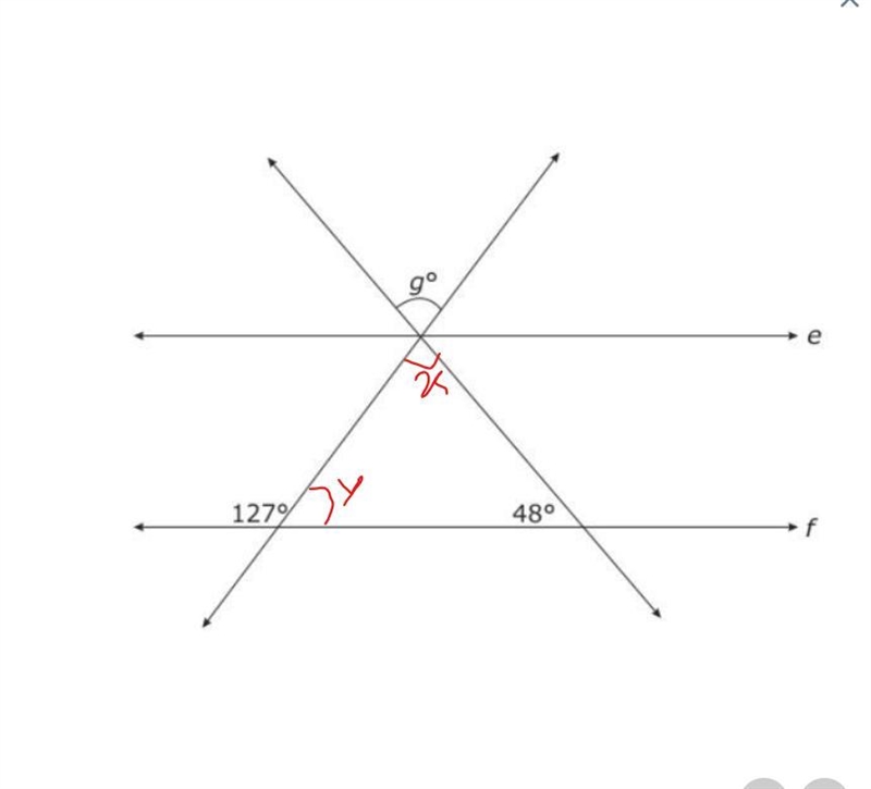 What is the measure of angle g?-example-1