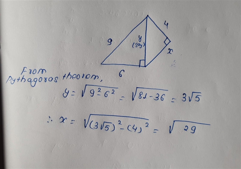 Solve for x. leave your answer in simplest radical form.-example-1